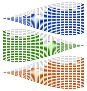Dynamic EQ, equalizer elements for music related concepts Illustrazione stock