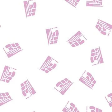 Dynamic exercise ladder-bars glyph vector seamless pattern Stock Illustration
