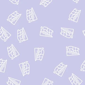 Dynamic exercise ladder-bars line vector seamless pattern Stock Illustration