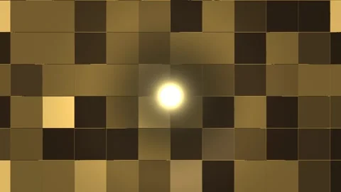 Dynamic exploration of light and shadow in a gold mosaic Stock Footage 338402822