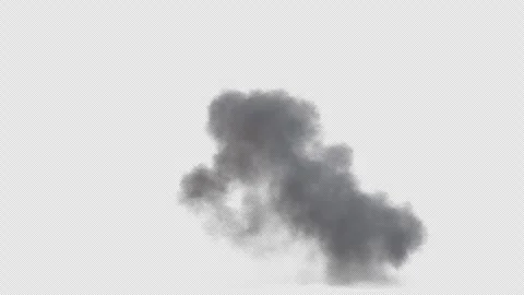 Dynamic Explosion With Alpha Channel Smoke Effect Stock Footage 335925578