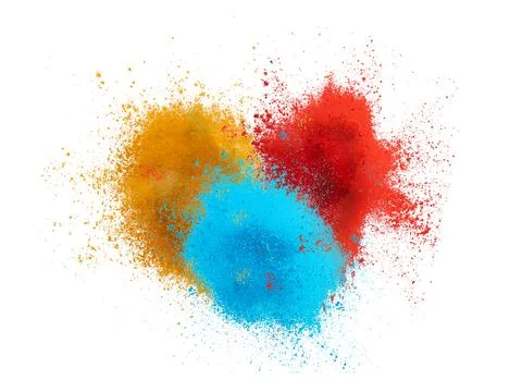 Dynamic Explosion of color Powder  Stock Photos