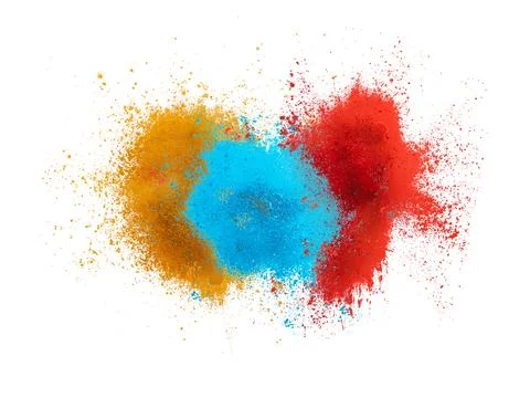 Dynamic Explosion of color Powder  Stock Photos