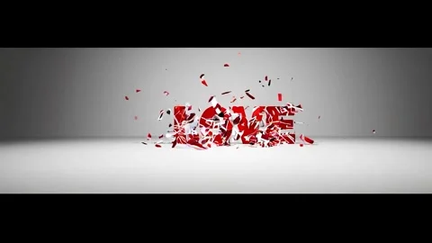 Dynamic explosion of colored fragments in an artistic display of creativity Stock Footage 296925634