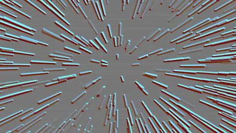 Dynamic explosion of colorful lines on gray background Stock Illustration