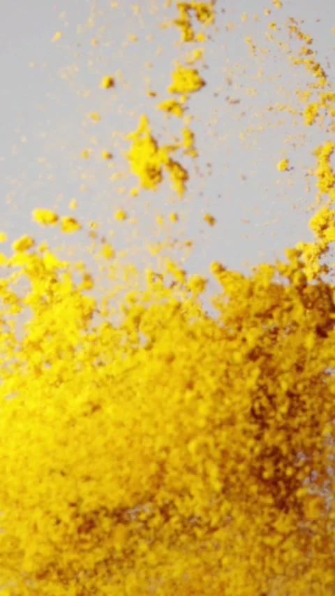 Dynamic Explosion Powder Burst Rising High on White Space Video Vertical Stock Footage 339514322