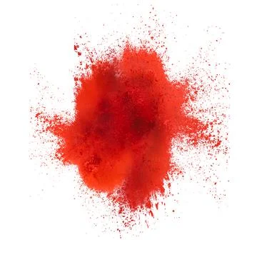 Dynamic Explosion of Red Powder Foto stock