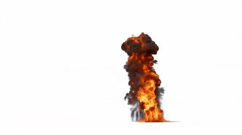 Dynamic explosion rises upward with intense orange and yellow flames column 스톡 일러스트