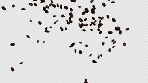 Dynamic Explosion of Roasted Coffee Beans or Cacao Nibs in Mid-Air Vidéo 337119798
