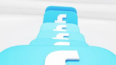 Dynamic Facebook 3D Icons Stock After Effects