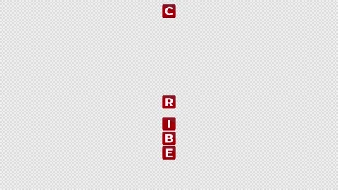 Dynamic Falling Letters Animation. Subscribe Call to Action Stock Footage 305336266