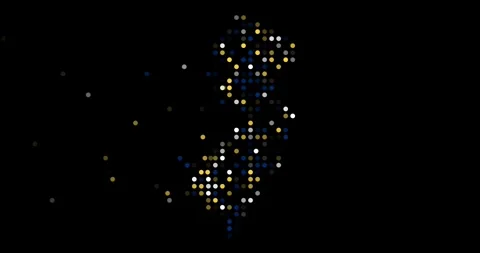 Dynamic Falling Particle Dots Forming Detailed New Jersey Silhouette Stock Footage 321942754