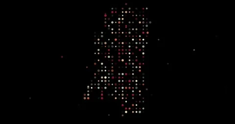 Dynamic Falling Particles Assembling the Mississippi Map Stock Footage 321826546