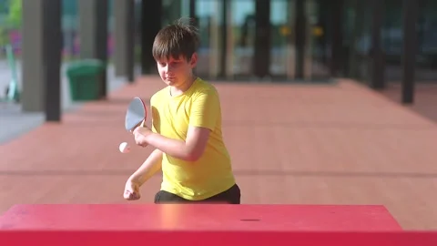 Dynamic Fast Motion Table Tennis Stock Footage 336274534