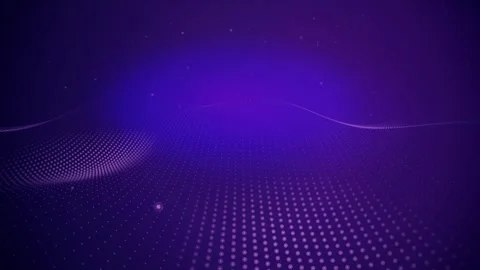 A dynamic field of glowing interconnected dots forms undulating wave pattern Stock Footage 340678229