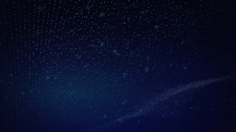 A dynamic field of small glowing particles drifts with wave-like patterns Stock Footage 340678233