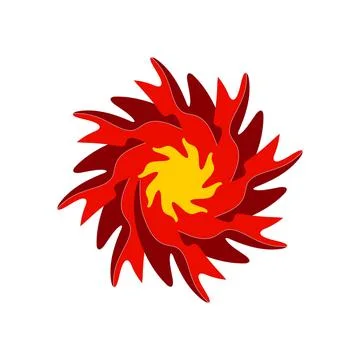 Dynamic Fiery Abstract Flame Graphic Illustrazione stock