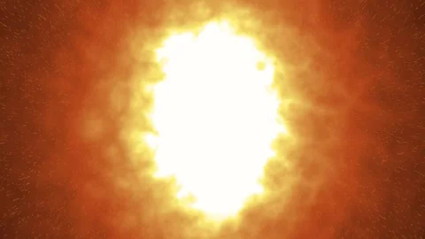 Dynamic Fiery Explosion of Bright Light and Energy with Glowing Particles Stock-Footage 333101208