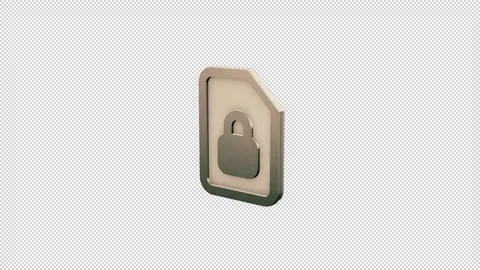 Dynamic File Lock 3D Animations for UI/UX Design Stock Footage 268578799