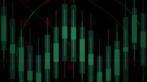 Dynamic Financial Candlestick Chart Animation Representing Stock Market Vol.. Stock Footage 340525523