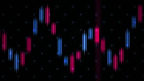 Dynamic Financial Candlestick Chart Animation Showing Market Volatility and.. Stock Footage 340525601