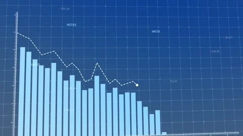 Dynamic financial diagram presentation, showcasing decreasing losses  库存影片 296186048