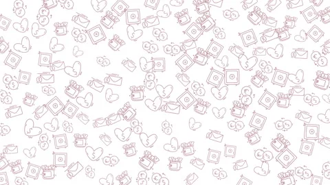 Dynamic financial love communication abstract pattern with hearts money env.. Stock Footage 335945115