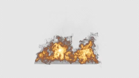 Dynamic Fire Flame Alpha Loop Stock Footage 319814315