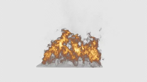 Dynamic Fire Flame Burning Element Alpha Channel Video stock 337215377