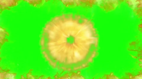 Dynamic Fire Frame Overlay Burning Around Green Screen Background for Cinematic Video stock 338316625