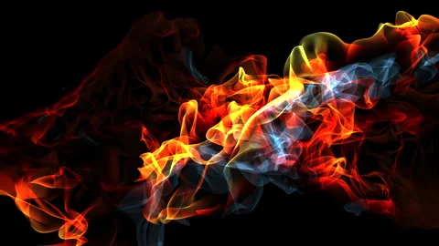 Dynamic Fire Smoke Concept for Energy, Power,and Creative Technology Stockbeeldmateriaal 337761685
