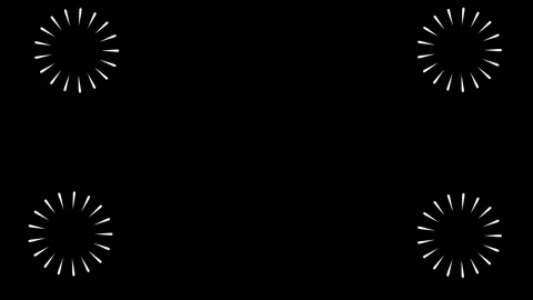 Dynamic fireworks circle and line burst on black screen background featurin.. Stock Footage 337580038