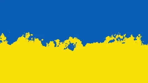 Dynamic flag of Ukraine, with a distortion between the blue colors. background Stock Footage 172092208