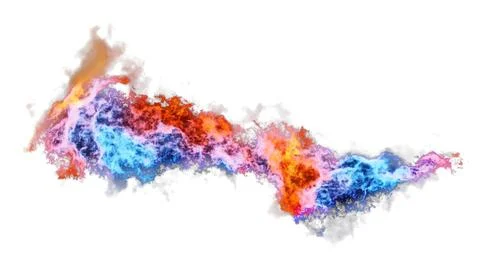 Dynamic flame effect with vibrant colors on a transparent background Stock Illustration