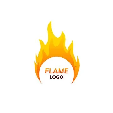 Dynamic Flame Vector Logo Design - Fiery Emblem for Brand Identity Stock Illustration