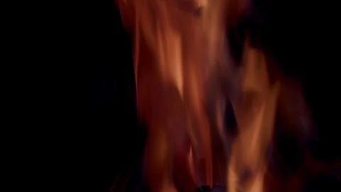 Dynamic Flames Dancing in the Darkness An Extremely Engaging and Abstract Fire V Foto stock