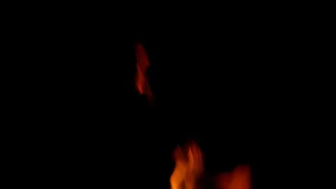 Dynamic Flames in Darkness Captivating and Mesmerizing Fire Footage with Visual Stockfoto's