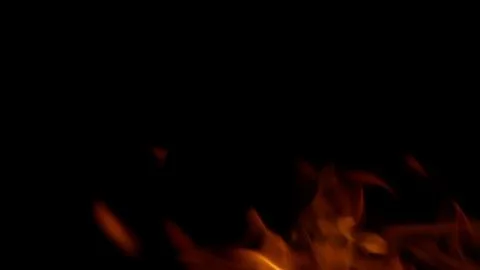 Dynamic Flames Featuring Intense Ember Movement with Passionate Energy and Warmt 写真素材