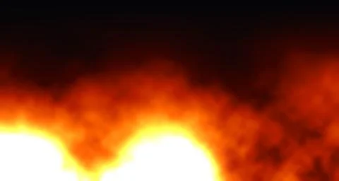 Dynamic flames glowing against dark sky Stock Illustration