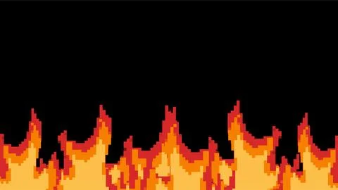 Dynamic Flames with Intense Fire Effect for Visual Design. 스톡 일러스트