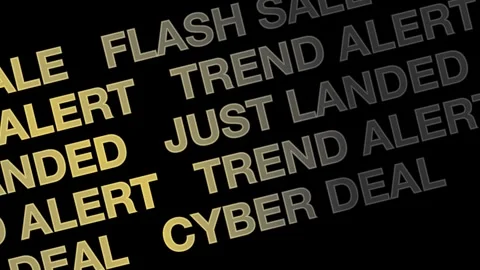 Dynamic flash sale text animation on black background Stock Footage 325539799