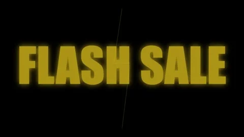Dynamic Flash Sale Text Animation with Golden Glow for E-commerce Promotion.. 库存影片 330280149