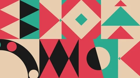 Dynamic Flat Geometric Shapes Pattern for Corporate and Creative Projects. Stock Footage 317302701