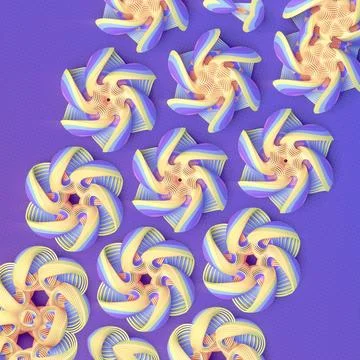 Dynamic Floating 3D Geometric Elements in Pastel Colors 스톡 일러스트