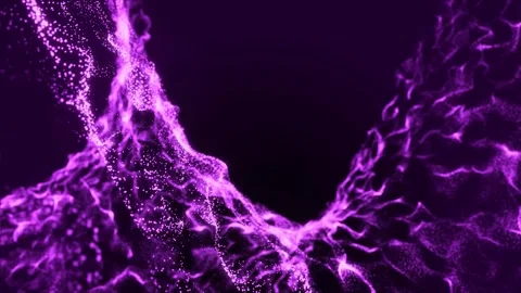 Dynamic flow of bright purple particles creating abstract tunnel footage clip Stock Footage 327625402