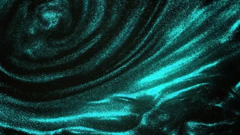 Dynamic flow of glowing cyan particles creating abstract vortex background Stock Footage 327517590
