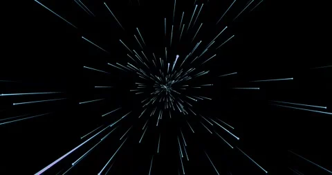 A dynamic flow of particles radiating from a single point in space2 Video stock 330076233