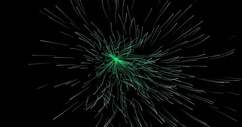 A dynamic flow of particles radiating from a single point in space6 Vidéo 330076321