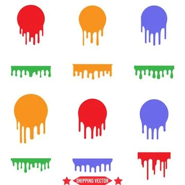 Dynamic Flow  Versatile Dripping Vector Elements for Designers Illustrazione stock