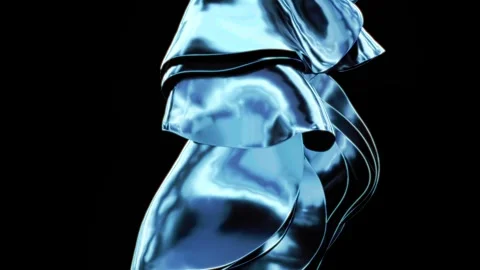 Dynamic flow of vivid blue patterns creates an endless visual loop for music 스톡 동영상 296218039